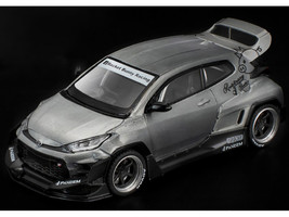 Toyota Pandem GR Yaris RHD Right Hand Drive Raw Metal 1/64 Diecast Model Car Pop Race PR640329