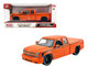 2006 Chevrolet Silverado Custom Pickup Truck Orange Metallic with Black Stripes Die Cast Collection Series 1/25 Diecast Model Car Motormax 79039-MOR