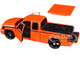 2006 Chevrolet Silverado Custom Pickup Truck Orange Metallic with Black Stripes Die Cast Collection Series 1/25 Diecast Model Car Motormax 79039-MOR