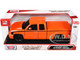2006 Chevrolet Silverado Custom Pickup Truck Orange Metallic with Black Stripes Die Cast Collection Series 1/25 Diecast Model Car Motormax 79039-MOR