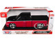 2006 Chevrolet Silverado Custom Pickup Truck Red Metallic and Black with Silver Stripes Die Cast Collection Series 1/25 Diecast Model Car Motormax 79039-RDBK