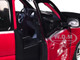 2006 Chevrolet Silverado Custom Pickup Truck Red Metallic and Black with Silver Stripes Die Cast Collection Series 1/25 Diecast Model Car Motormax 79039-RDBK