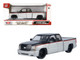 2006 Chevrolet Silverado Custom Pickup Truck Silver Metallic and Black with Red Stripes Die Cast Collection Series 1/25 Diecast Model Car Motormax 79039-SLBK