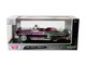 1958 Chevrolet Impala Green and Purple Chrome Custom Wrap Series 1/24 Diecast Model Car Motormax 79082