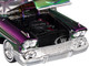 1958 Chevrolet Impala Green and Purple Chrome Custom Wrap Series 1/24 Diecast Model Car Motormax 79082