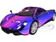 Pagani Huayra Pink and Purple Chrome Custom Wrap Series 1/24 Diecast Model Car Motormax 79084