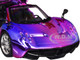 Pagani Huayra Pink and Purple Chrome Custom Wrap Series 1/24 Diecast Model Car Motormax 79084