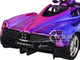 Pagani Huayra Pink and Purple Chrome Custom Wrap Series 1/24 Diecast Model Car Motormax 79084