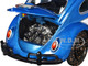 1966 Volkswagen Beetle Off Road #1718 Blue Metallic and White with German Flag Stripes and Roof Rack Accessories 1/24 Diecast Model Car Motormax 79681