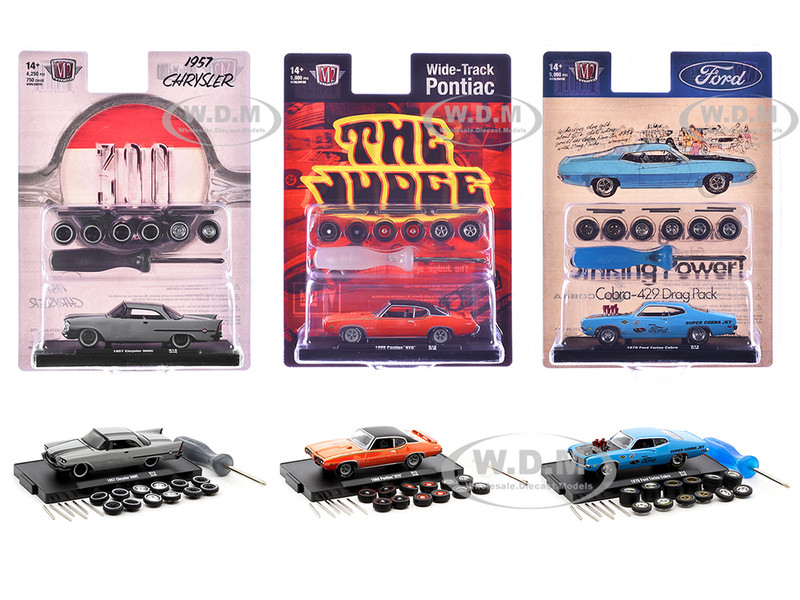 Auto Wheels 3 piece Car Set Release 13 Limited Edition to 5000 pieces Worldwide 1/64 Diecast Model Cars M2 Machines 34001-13