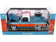 1976 GMC Sierra Grande 15 Pickup Truck Blue Metallic with White Top and Woodgrain Sides Limited Edition to 7050 pieces Worldwide 1/24 Diecast Model Car M2 Machines 40300-136B