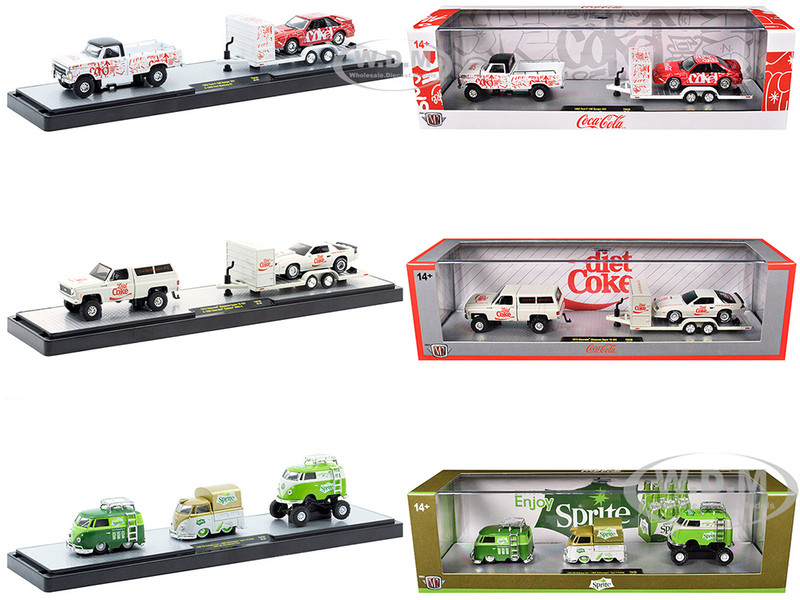 Auto Haulers Soda Set of 3 pieces Release 39 Limited Edition to 8000 pieces Worldwide 1/64 Diecast Models M2 Machines 56000-TW39