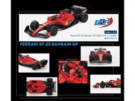 Ferrari SF 23 #16 Charles Leclerc Formula One F1 Bahrain GP 2023 1/64 Diecast Model Car BBR BBRFER64014