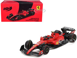 Ferrari SF 23 #55 Carlos Sainz Formula One F1 Bahrain GP 2023 1/64 Diecast Model Car BBR BBRFER64015