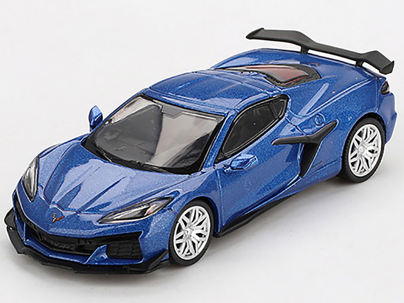 2023 Chevrolet Corvette Z06 Elkhart Lake Blue Metallic Limited Edition 1/64 Diecast Model Car Mini GT MGT00892