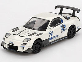 Mazda RX 7 FD3S Itosyoukai Rei gouki with RE Amemiya RHD Right Hand Drive White with Graphics Limited Edition 1/64 Diecast Model Car Mini GT MGT00996