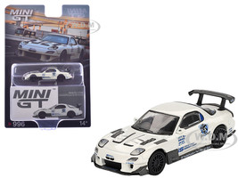 Mazda RX 7 FD3S Itosyoukai Rei gouki with RE Amemiya RHD Right Hand Drive White with Graphics Limited Edition 1/64 Diecast Model Car Mini GT MGT00996