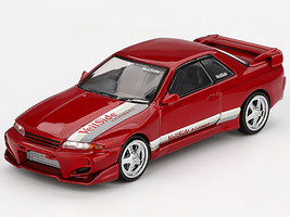 Nissan Skyline GT R R32 RHD Right Hand Drive Veilside Combat C I Gem Red Metallic Limited Edition 1/64 Diecast Model Car Mini GT MGT00987
