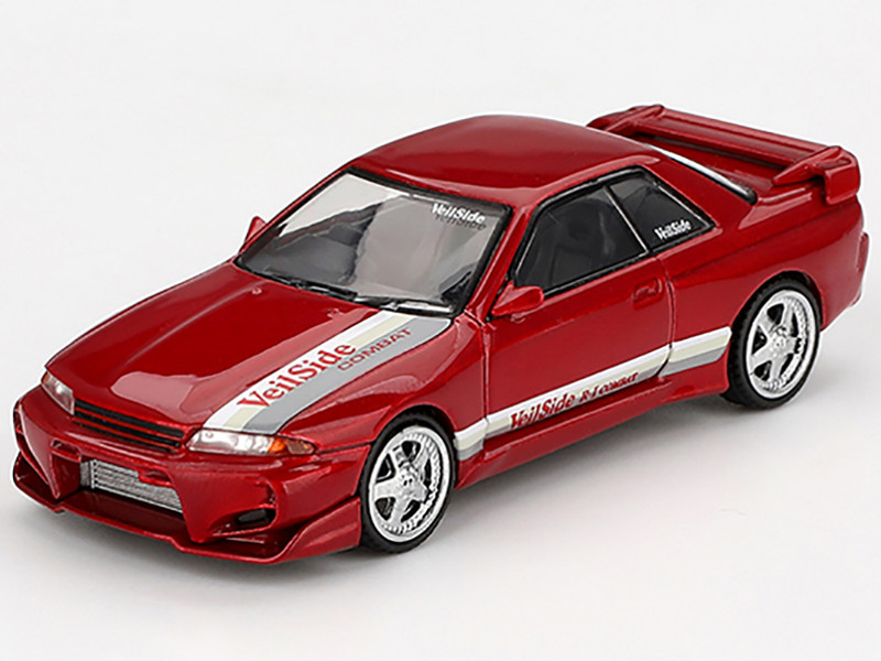 Nissan Skyline GT R R32 RHD Right Hand Drive Veilside Combat C I Gem Red Metallic Limited Edition 1/64 Diecast Model Car Mini GT MGT00987
