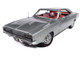 1968 Dodge Charger R T Muscle Car & Corvette Nationals MCACN Silver Metallic with Red Interior American Muscle Series 1/18 Diecast Model Car Auto World AMM1344