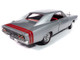 1968 Dodge Charger R T Muscle Car & Corvette Nationals MCACN Silver Metallic with Red Interior American Muscle Series 1/18 Diecast Model Car Auto World AMM1344