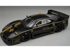 1996 Ferrari F40 LM John Player Special Black with Gold Stripes with Display Case Mythos Series Limited Edition to 75 pieces Worldwide 1/18 Model Car Tecnomodel TM18-410A