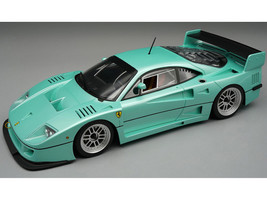 1996 Ferrari F40 LM Press Version Light Blue Metallic with Display Case Mythos Series Limited Edition to 40 pieces Worldwide 1/18 Model Car Tecnomodel TM18-410B