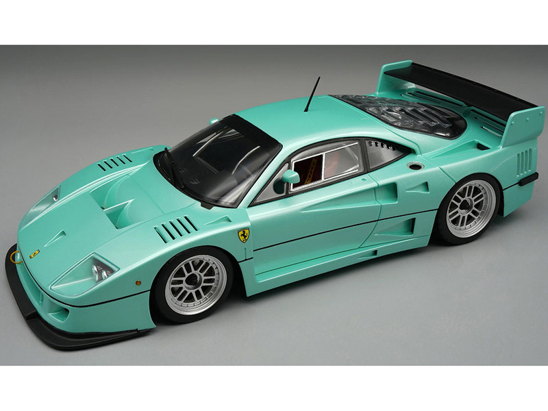 1996 Ferrari F40 LM Press Version Light Blue Metallic with Display Case Mythos Series Limited Edition to 40 pieces Worldwide 1/18 Model Car Tecnomodel TM18-410B