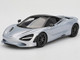 McLaren 750S Ice Silver Metallic with Black Top 1/18 Model Car Top Speed TS0546