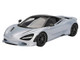 McLaren 750S Ice Silver Metallic with Black Top 1/18 Model Car Top Speed TS0546