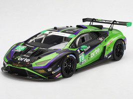 Lamborghini Huracan GT3 EVO2 #78 Devlin DeFrancesco Misha Goikhberg Sandy Mitchell Loris Spinelli Forte Racing IMSA 24 Hours of Daytona 2024 1/18 Model Car Top Speed TS0578