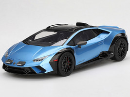 Lamborghini Huracan Sterrato Blu Aegir Blue Metallic with Matt Black Top 1/18 Model Car Top Speed TS0609