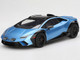 Lamborghini Huracan Sterrato Blu Aegir Blue Metallic with Matt Black Top 1/18 Model Car Top Speed TS0609