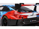 BMW M4 GT3 EVO Presentation #1 White with Carbon Blue and Red Graphics 1/18 Model Car Top Speed TS0614