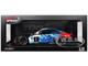 BMW M4 GT3 EVO Presentation #1 White with Carbon Blue and Red Graphics 1/18 Model Car Top Speed TS0614
