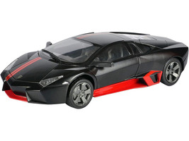 Lamborghini Reventon Matt Black with Red Stripes Satin Paint Series 1/24 Diecast Model Car Motormax 79509