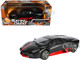 Lamborghini Reventon Matt Black with Red Stripes Satin Paint Series 1/24 Diecast Model Car Motormax 79509