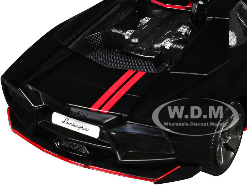 Lamborghini Reventon Matt Black with Red Stripes 