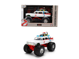 1959 Cadillac Ambulance Ecto 1 Ghostbusters 1984 Movie Monster Truck Version Hollywood Rides Series 1/24 Diecast Model Car Jada 35943