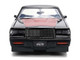 1987 Buick Grand National Black with Matt Red Hood and Stripes Bigtime Muscle Series 1/24 Diecast Model Car Jada 36586