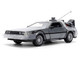 DeLorean Brushed Metal Time Machine with Lights Back to the Future 1985 Movie 40th Anniversary Special Packaging Hollywood Rides Series 1/24 Diecast Model Car Jada 36849