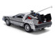 DeLorean Brushed Metal Time Machine with Lights Back to the Future 1985 Movie 40th Anniversary Special Packaging Hollywood Rides Series 1/24 Diecast Model Car Jada 36849