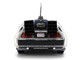 DeLorean Brushed Metal Time Machine with Lights Back to the Future 1985 Movie 40th Anniversary Special Packaging Hollywood Rides Series 1/24 Diecast Model Car Jada 36849
