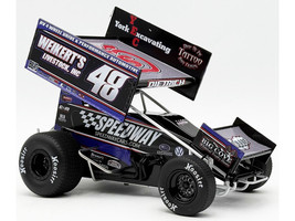 Winged Sprint Car #48 Danny Dietrich Weikert s Livestock Speedway Cars Gary Kauffman Racing 2025 1/18 Diecast Model Car ACME A1825002