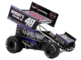 Winged Sprint Car #48 Danny Dietrich Weikert s Livestock Speedway Cars Gary Kauffman Racing 2025 1/18 Diecast Model Car ACME A1825002