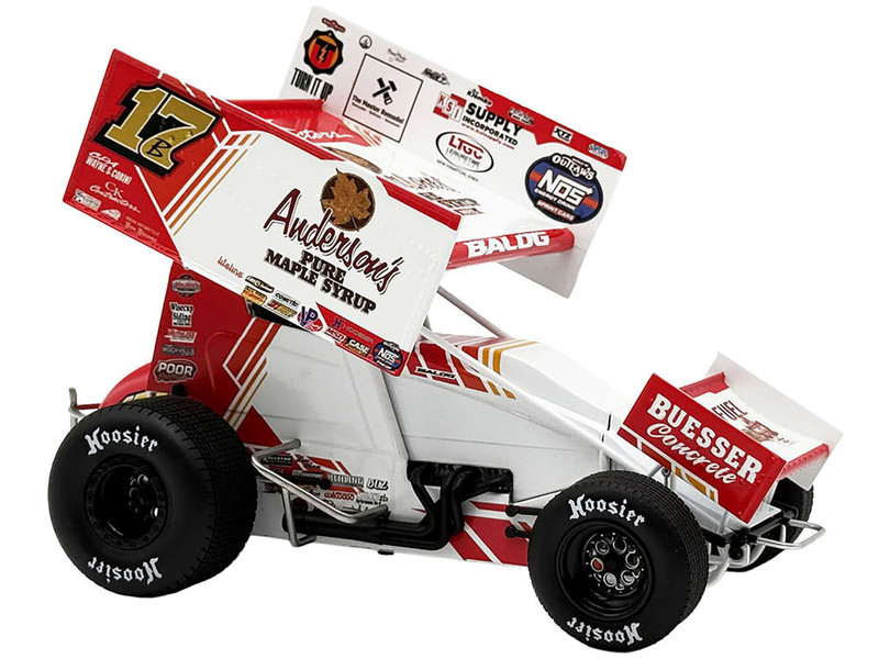 Winged Sprint Car #17B Bill Balog Anderson s Pure Maple Syrup 2025 1/18 Diecast Model Car ACME A1825003
