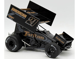 Winged Sprint Car #21 Tanner Holmes Tarlton American Rock and Rent 2025 1/18 Diecast Model Car ACME A1825005