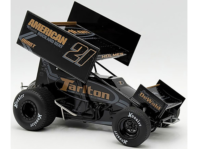 Winged Sprint Car #21 Tanner Holmes Tarlton American Rock and Rent 2025 1/18 Diecast Model Car ACME A1825005