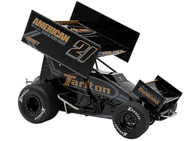 Winged Sprint Car #21 Tanner Holmes Tarlton American Rock and Rent 2025 1/18 Diecast Model Car ACME A1825005
