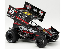 Winged Sprint Car #14 Spencer Bayston Four CCCC s Construction Sander Jason Meyers Racing 2025 1/18 Diecast Model Car ACME A1825007